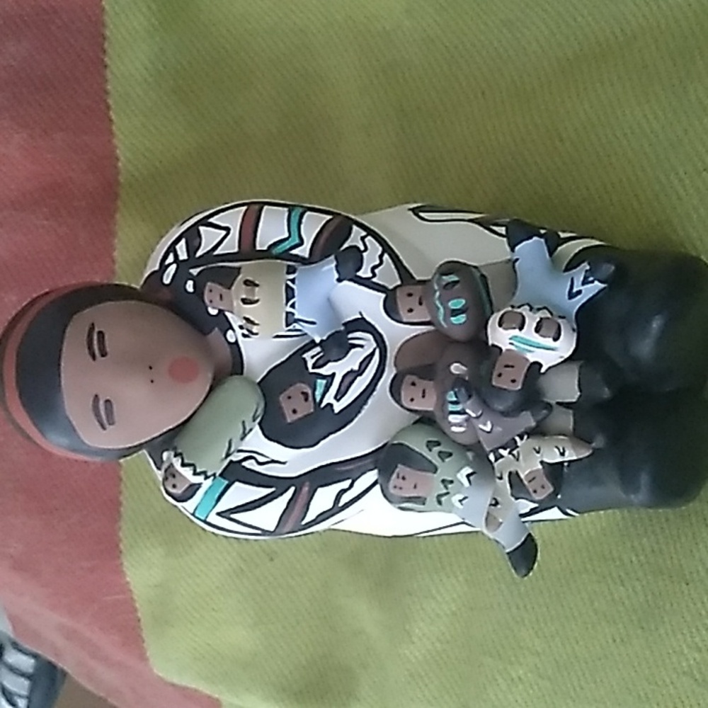 Vintage Pottery Storyteller Figurine